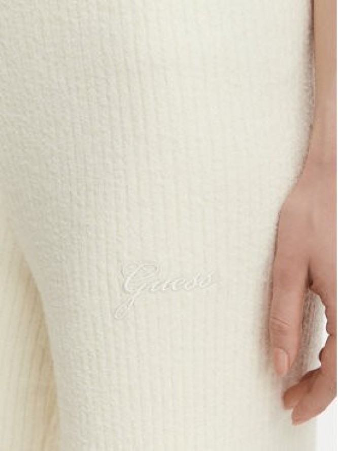 Guess Spodnie dzianinowe O6BB01 Z1147 Kremowy Regular Fit