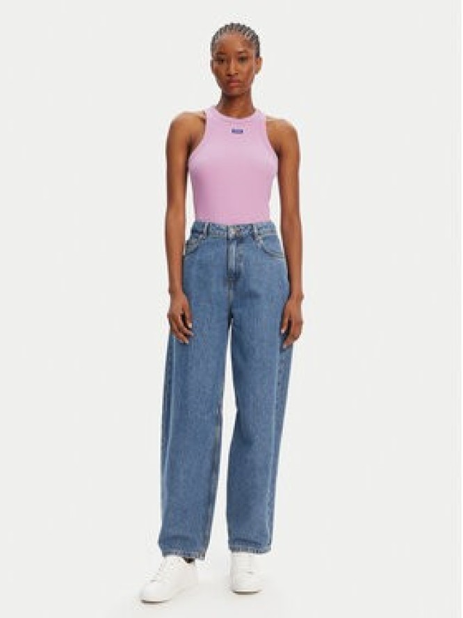 HUGO Top 50508857 Różowy Slim Fit