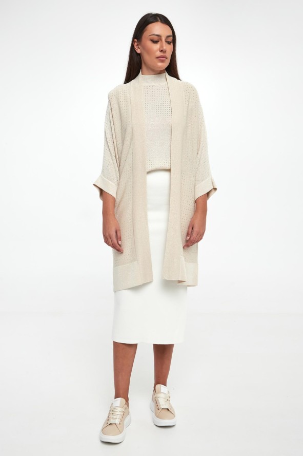 Kardigan damski z cyrkoniamii JOSEPH RIBKOFF