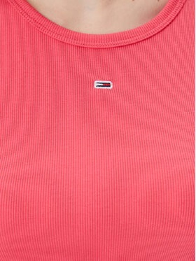 Tommy Jeans T-Shirt Essential DW0DW17383 Różowy Slim Fit