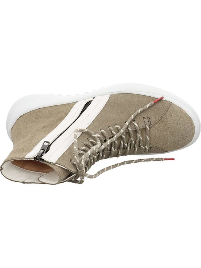 Think! Skórzane botki w kolorze beżowym rozmiar: 42