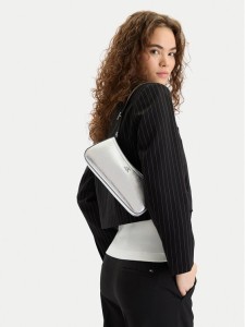 Calvin Klein Torebka Ck Metallic Small Shoulder Bag LV04F3304G Srebrny