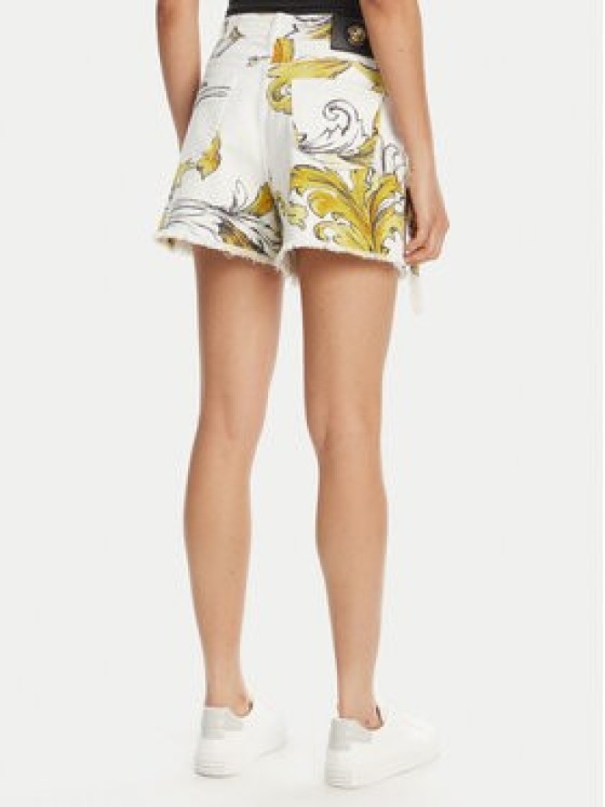 Versace Jeans Couture Szorty jeansowe 78HAD51B Biały Straight Fit