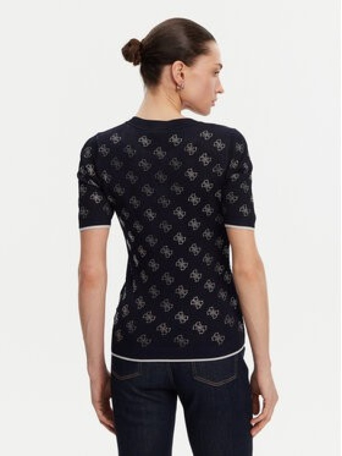 Guess Sweter W5GR20 Z3D60 Granatowy Regular Fit