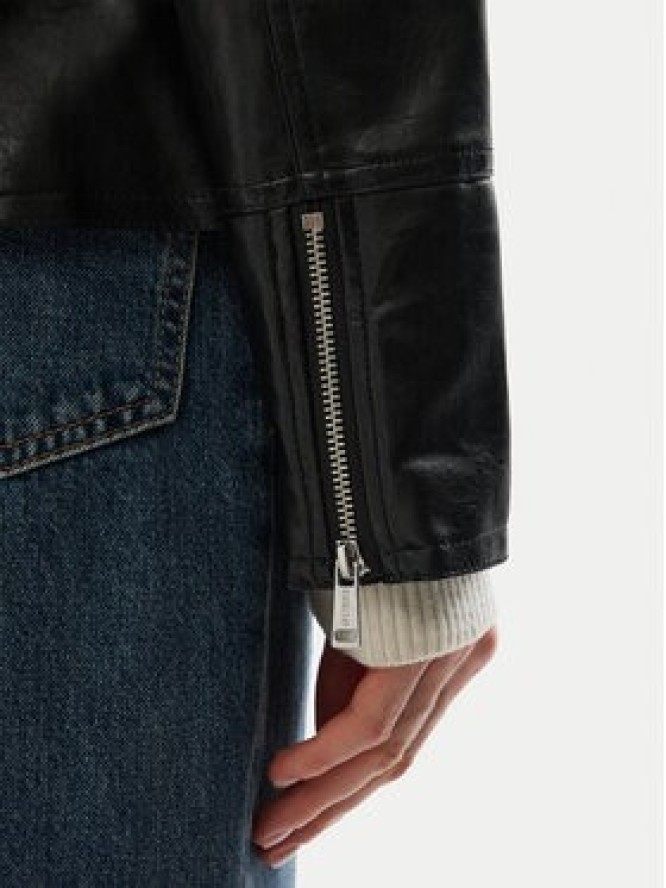 Guess Kurtka z imitacji skóry W6YL17 W2907 Czarny Regular Fit