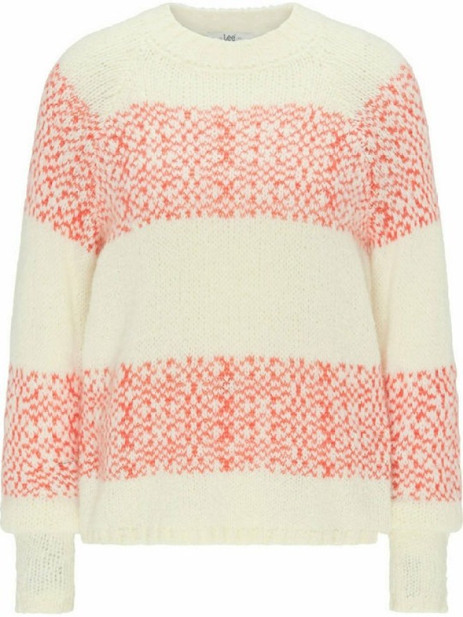 LEE HIGHNCK CHUNKY KNIT RELAXED FIT DAMSKI SWETER KLASYCZNY ECRU L52DOINQ 112112103