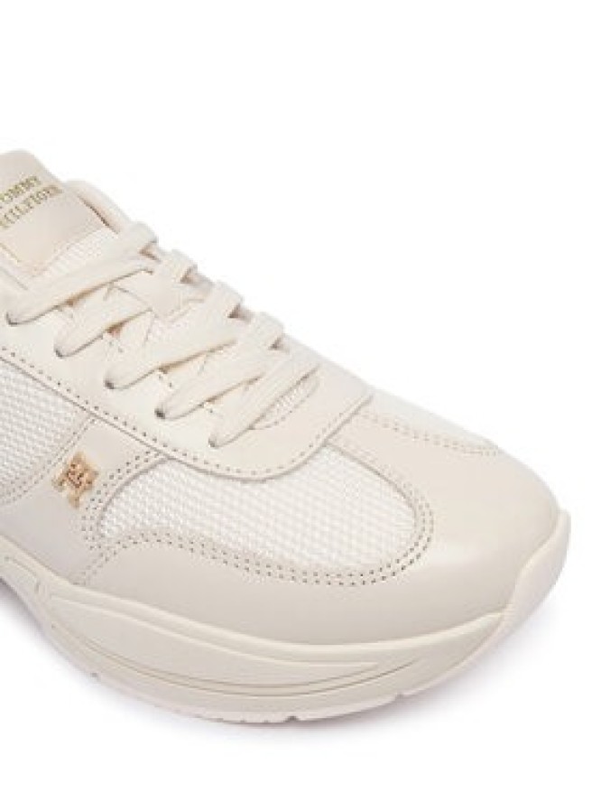 Tommy Hilfiger Sneakersy Modern Runner Shiny Leather FW0FW09413 Beżowy
