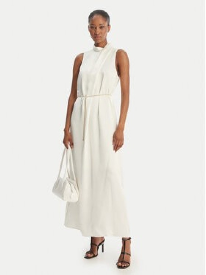 HUGO Sukienka koktajlowa Kewina-1 50566973 Écru Slim Fit