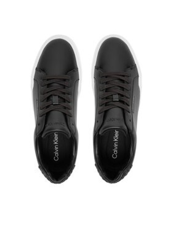 Calvin Klein Sneakersy Chunky Cupsole Laceup Lth Bt Aop YW0YW02036 Czarny