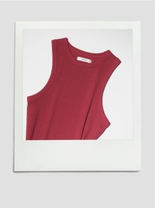 Bawełniany top - bordowy