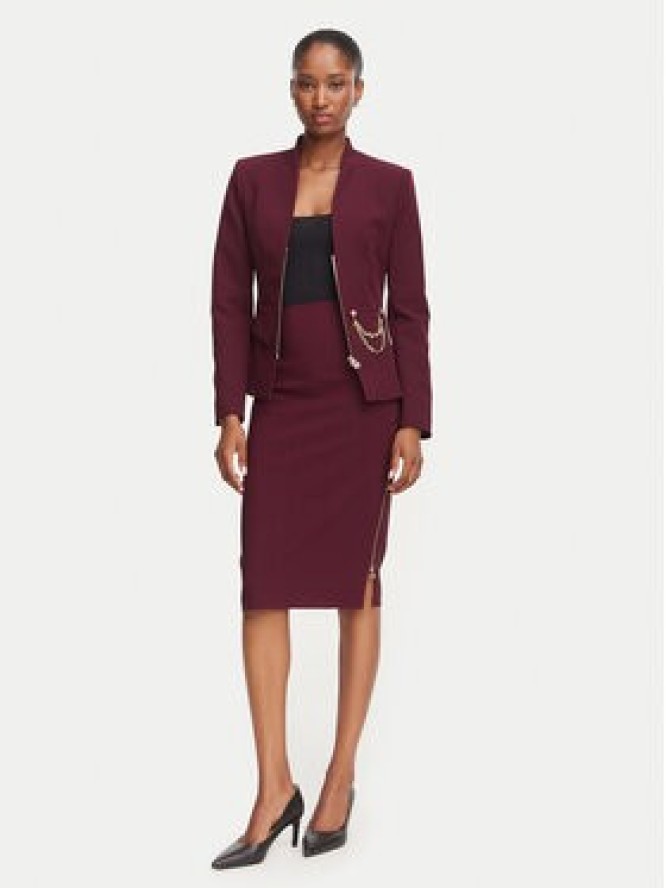 Rinascimento Spódnica ołówkowa CFC0130146003 Bordowy Slim Fit