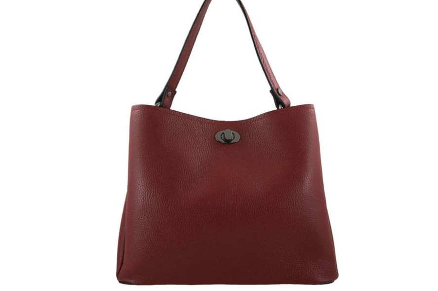 Kuferek skórzany BARBERINI'S czerwony 839-13