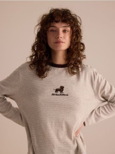 Longsleeve w paski - wielobarwny