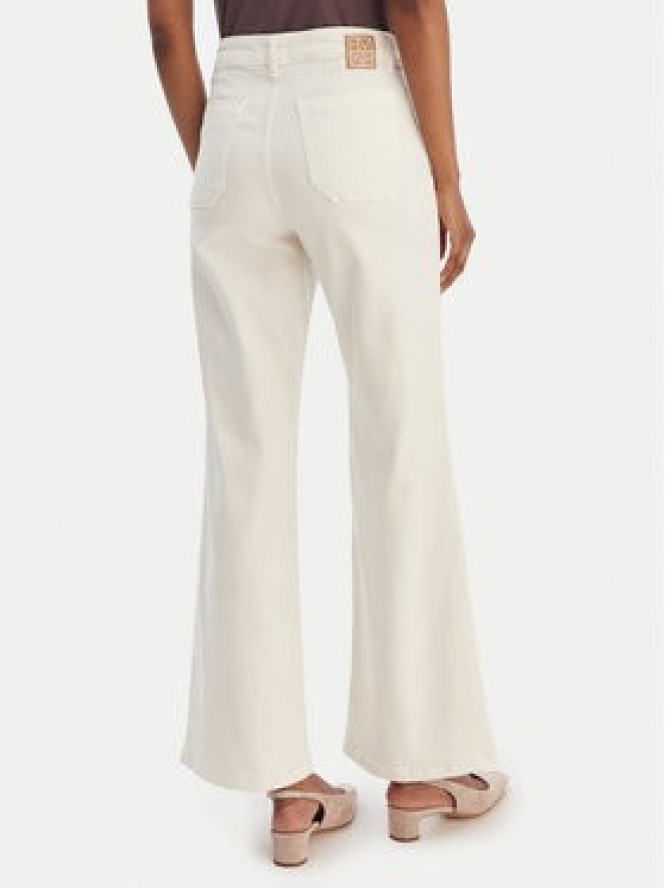 Marella Spodnie materiałowe Baschi 2615131251 Écru Regular Fit