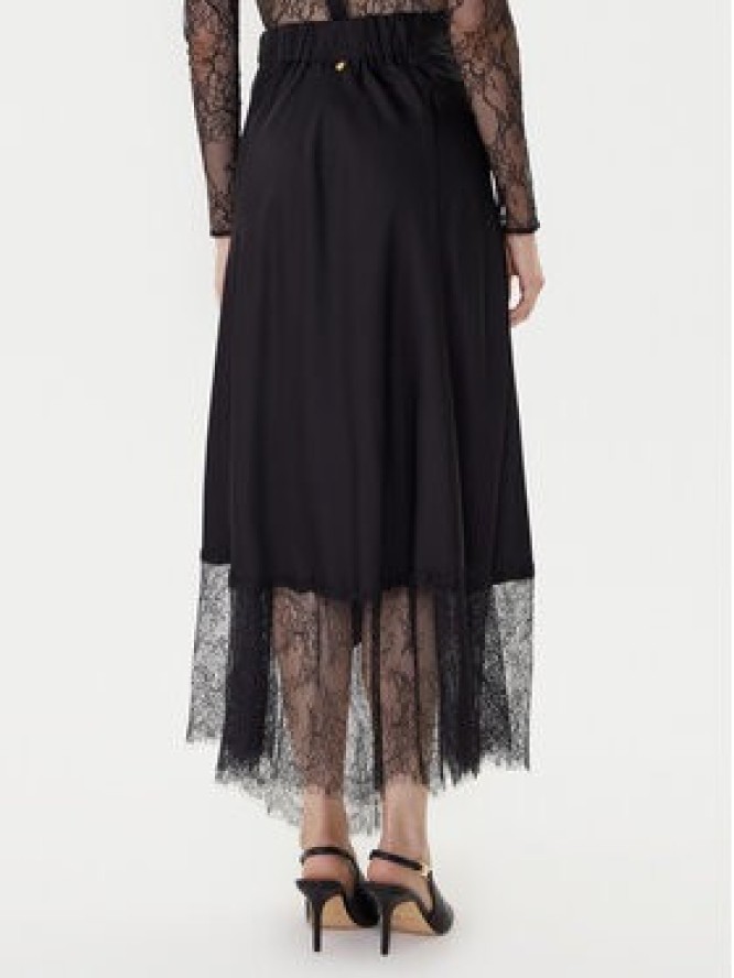 TWINSET Spódnica midi 252LL2TCC Czarny Regular Fit