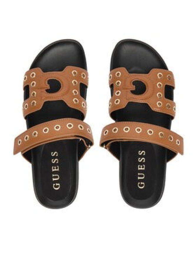 Guess Klapki FLPFAS ELE03 Brązowy