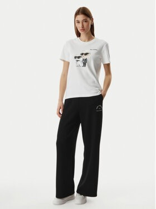 KARL LAGERFELD T-Shirt A3W17077 Biały Regular Fit