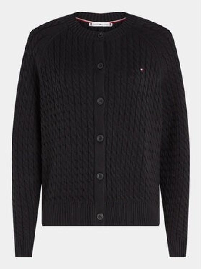 Tommy Hilfiger Kardigan Co Mini WW0WW40265 Czarny Regular Fit