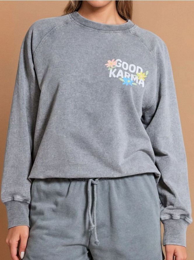 Szorty dresowe z efektem sprania - szary