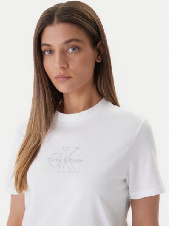 Calvin Klein Jeans T-Shirt LV047F831G Biały Regular Fit