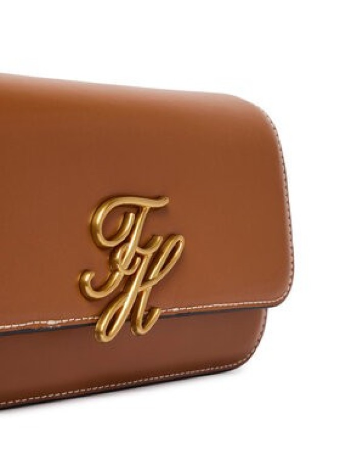 Tommy Hilfiger Torebka Th Script Flap Crossover AW0AW18399 Brązowy