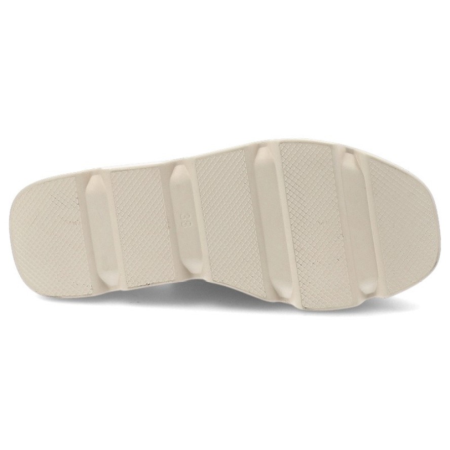 Beżowe Sandały Artiker Stylowe Obuwie Damskie Na Koturnie