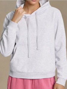 Dresowa bluza hoodie z kieszenią - szary