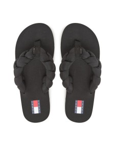 Tommy Jeans Japonki Braided Thong Beach Sandal EN0EN02877 Czarny