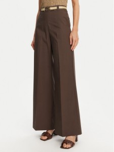 TWINSET Spodnie palazzo 251TT2105 Brązowy Wide Leg