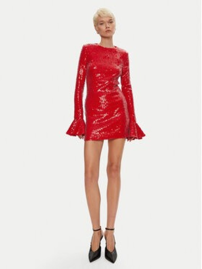 ROTATE Sukienka koktajlowa Rositana 1131503017 Czerwony Slim Fit