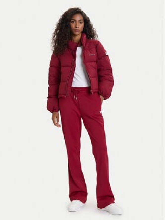 Guess Spodnie dresowe W5BB58 FL04W Bordowy Regular Fit