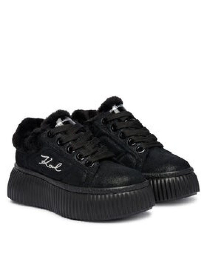 KARL LAGERFELD Sneakersy Kreeper Lo KL42312L Czarny