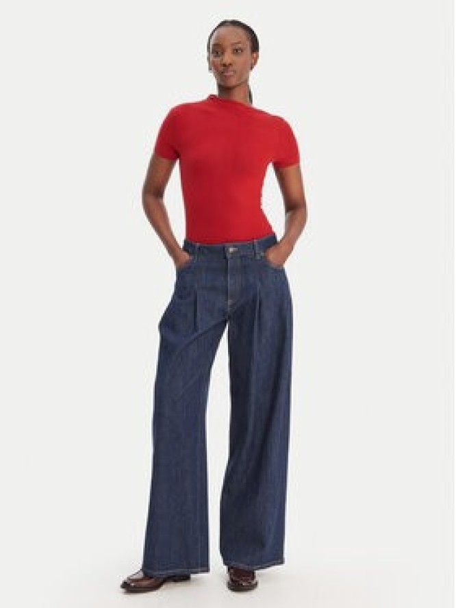 Guess Bluzka W6RP16 KD012 Czerwony Regular Fit