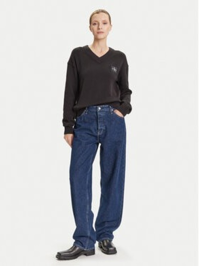 Calvin Klein Jeans Sweter LV047D352G Czarny Regular Fit