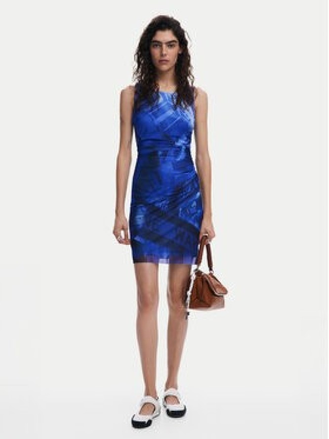 Desigual Sukienka codzienna Bratislava 25SWVK47 Niebieski Slim Fit