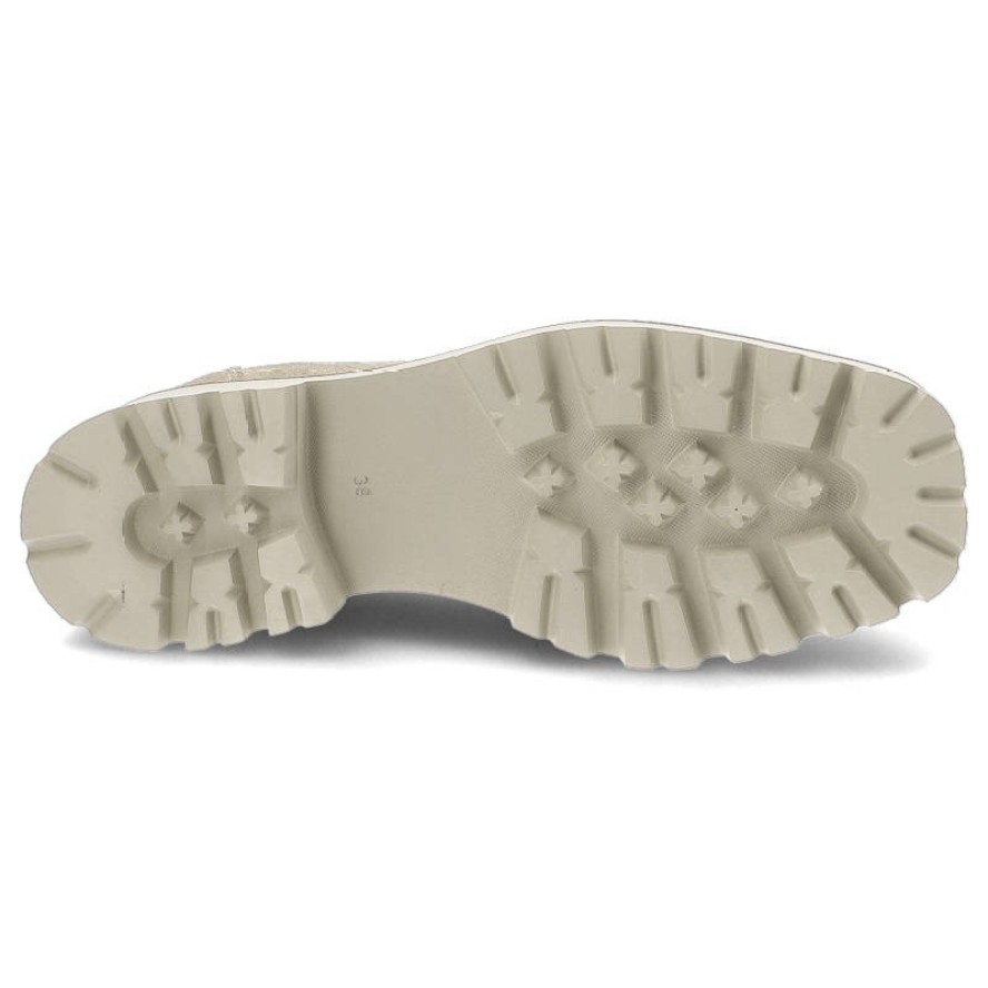 Beżowe Półbuty Chebello Eleganckie Mokasyny Damskie