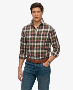 superdry Koszula Vintage Check z Bawełny Organicznej – Upstate Check Green