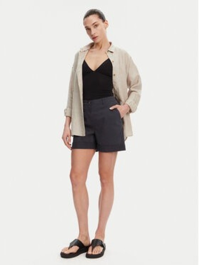 Barbour Szorty materiałowe LST0022NY73 Granatowy Regular Fit