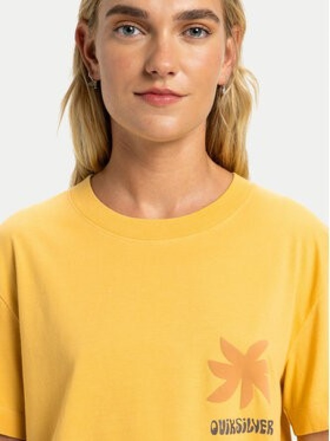 Quiksilver T-Shirt Standard EQWZT03197 Żółty Regular Fit