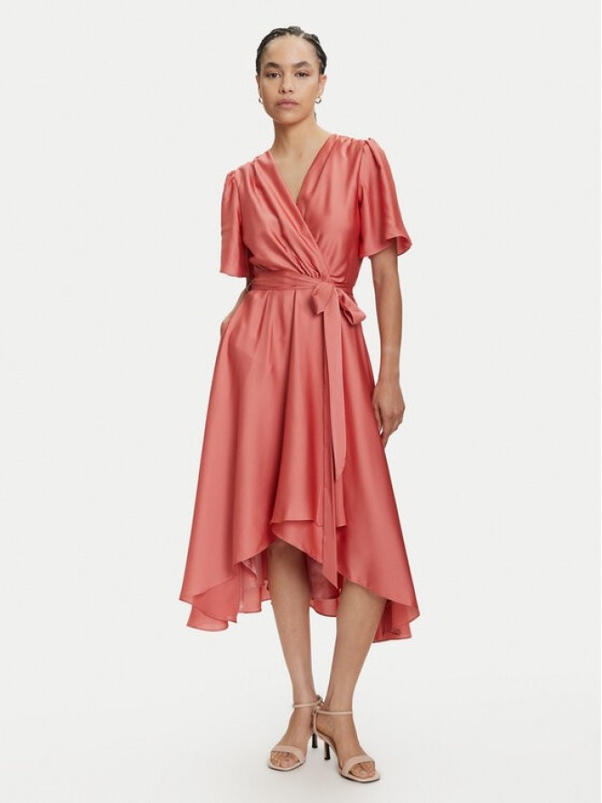 Swing Sukienka koktajlowa 5AJ04000 Pomarańczowy Regular Fit