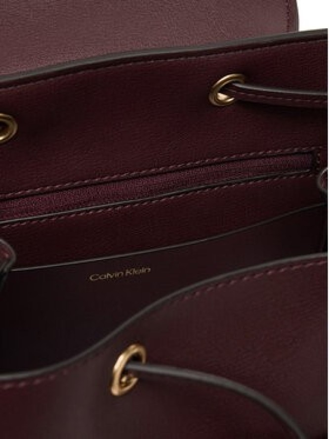 Calvin Klein Plecak Foil Logo Flap Backpack LV04F3297G Bordowy