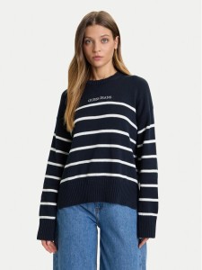 Guess Jeans Sweter W5BR03 Z3HM1 Granatowy Relaxed Fit