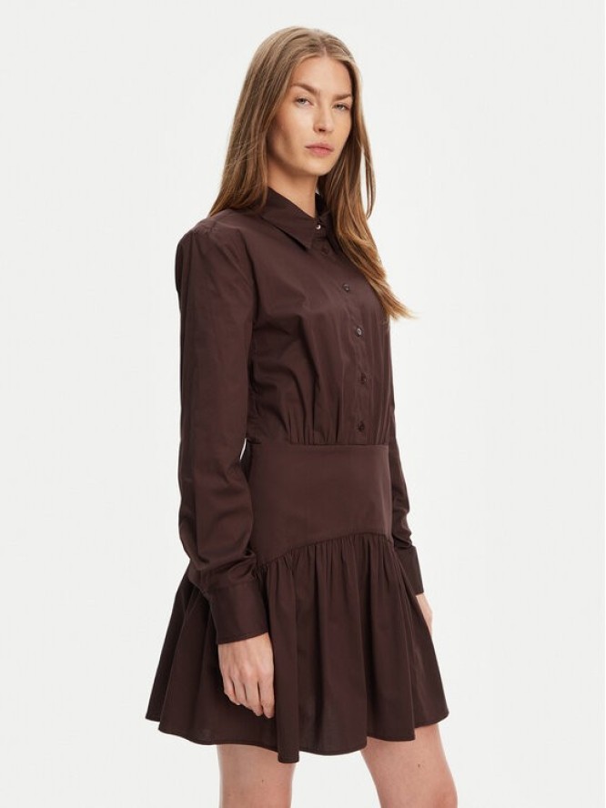 STAUD Sukienka koszulowa Rocco R25S2112PO Brązowy Regular Fit