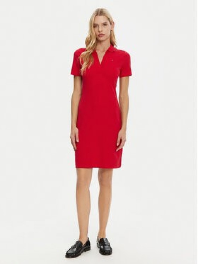 Tommy Hilfiger Sukienka codzienna WW0WW42567 Czerwony Slim Fit