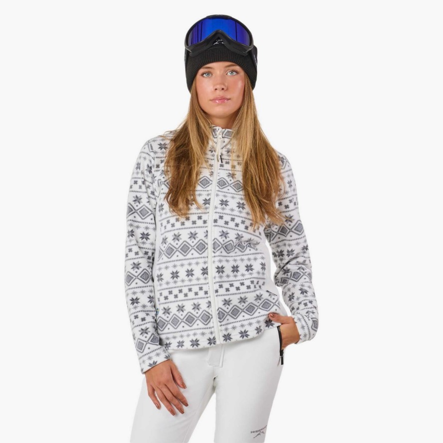 Bluza Polarowa Rozpinana Wędrówki Kobieta Idre Oddychający
