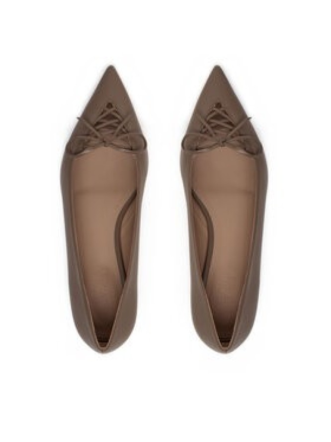 MALONE SOULIERS Baleriny Hedy Flat 10-2 Brązowy