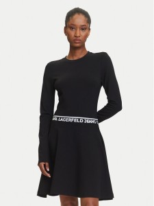 Karl Lagerfeld Jeans Sukienka codzienna A3W13009 Czarny Regular Fit