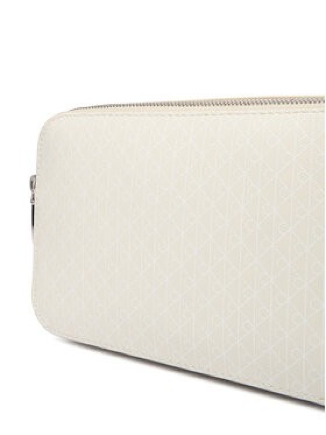 Calvin Klein Torebka Emblem Aop Elongated Camera Bag LV04F3268G Écru