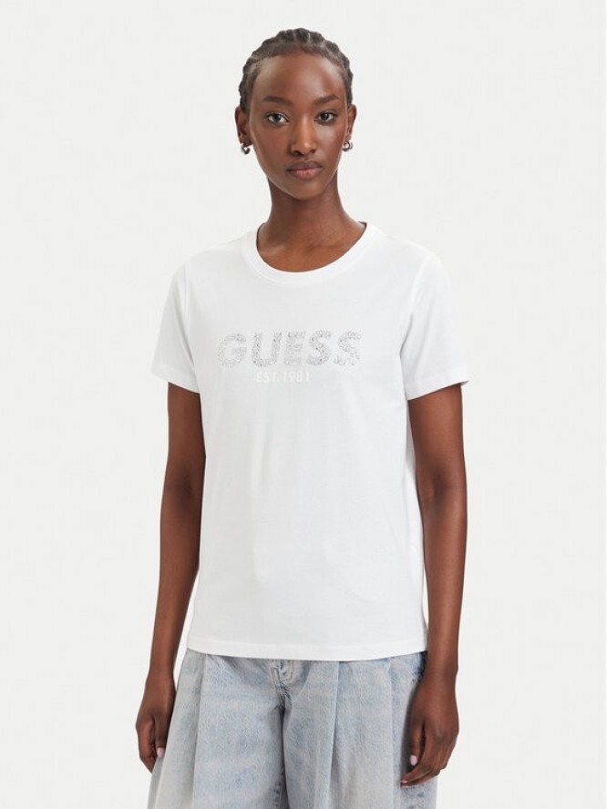 Guess T-Shirt W6GI15 K3035 Biały Regular Fit