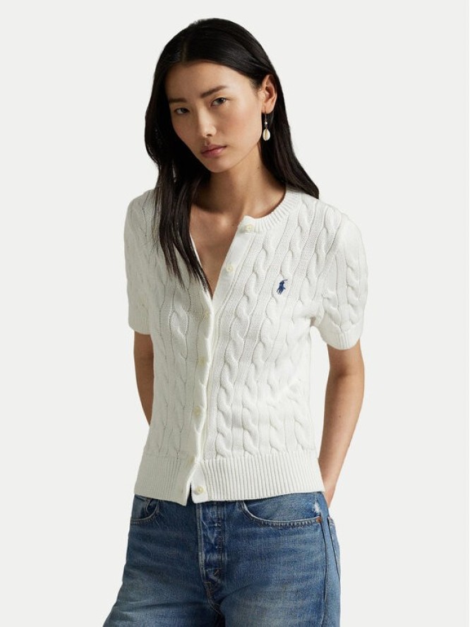 Polo Ralph Lauren Kardigan 211966720001 Biały Slim Fit